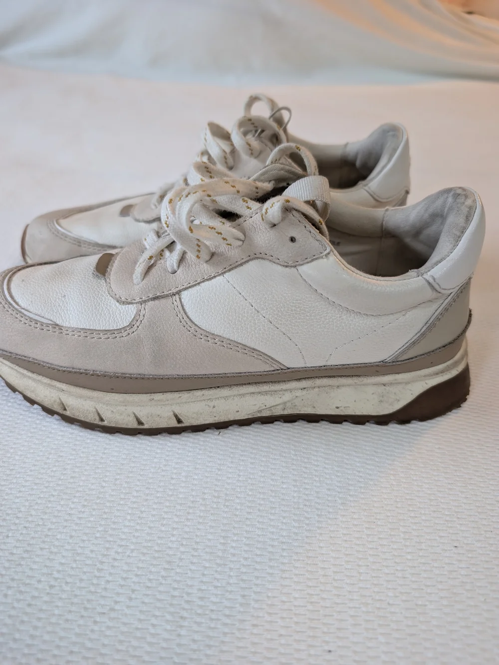 Madewell Kickoff Trainer Sneakers Antique Cream Multi Colorblock Leather 6.5